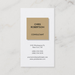 Beige Silver Grey Shadow White Business Card