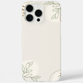 Beige Simple Floral Watercolor Minimalist Linktree iPhone 16 Pro Max Case