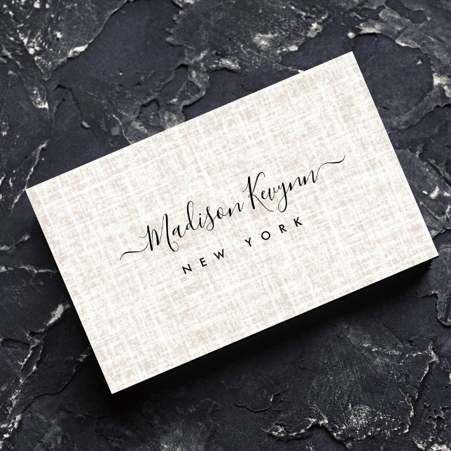 Beige  Simple Plain  Business Card (Creator Uploaded)