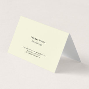Beige Simple Plain Professional Modern Minimailst Business Card