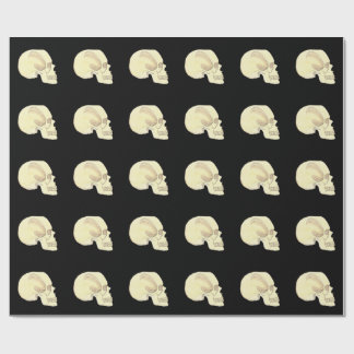 Beige Skull Matte Wrapping Paper, 30" x 6' Paper