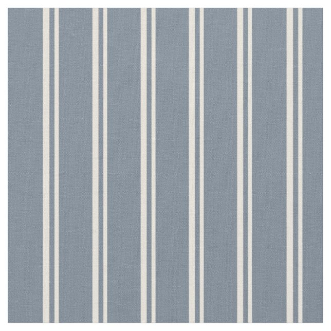 Beige & Slate Grey Lined/Striped Pattern Fabric (Close Up)