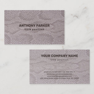 Beige Snakeskin Business Card