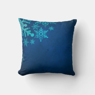 Beige snowflakes Christmas patterns Cushion
