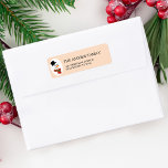 Beige Snowman Christmas Adress<br><div class="desc">Customer specific Snowman,  Christmas Adress Label. Perfect for your elegant winter wedding or Christmas cards and other christmas stuff.</div>