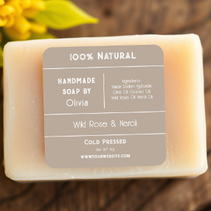 Beige   Soap Ingredient Product Labels