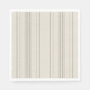 Beige Soft Stripe Luncheon Napkins