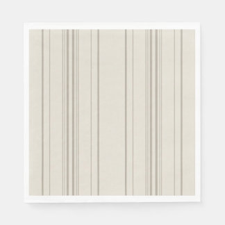 Beige Soft Stripe Luncheon Napkins