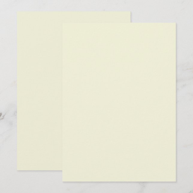 Beige Solid Colour Flat Invitations Announcements  (Front/Back)