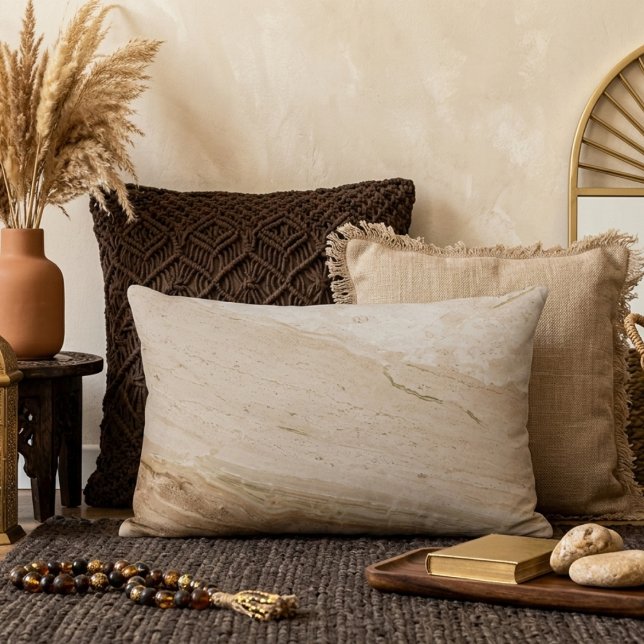 Beige stone marble design pillow (Creator Uploaded)