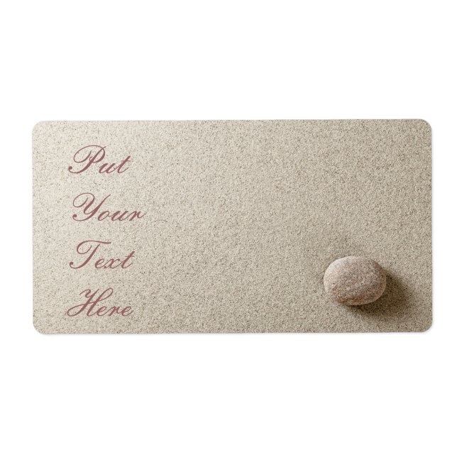 Beige stone on sand background (Front)