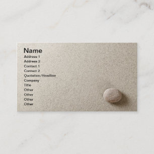 Beige stone on sand background business card