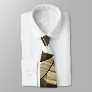 Beige streaks up some brown, drizzled image tie