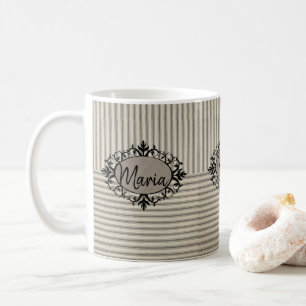 Beige Stripe Mug
