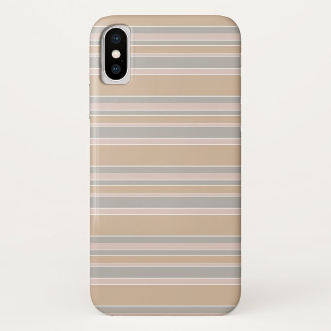 Beige stripes Case-Mate iPhone case (Back)
