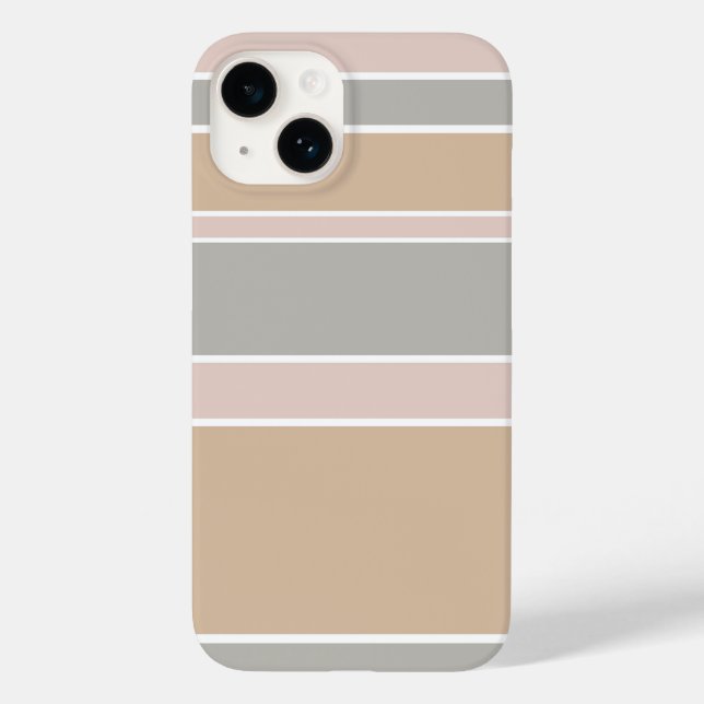 Beige stripes Case-Mate iPhone case (Back)