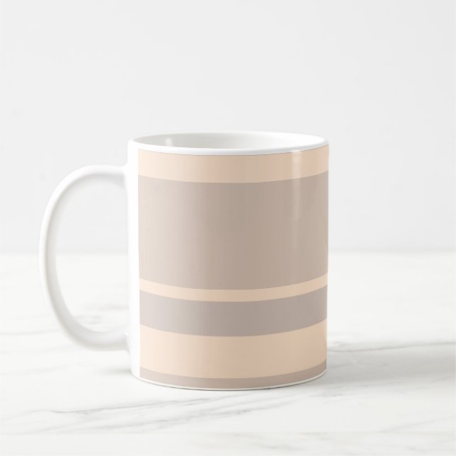 Beige Stripes Coffee Mug (Left)