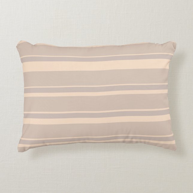 Beige Stripes Decorative Cushion (Front)