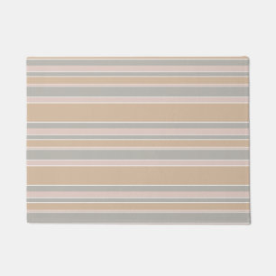 Beige stripes doormat