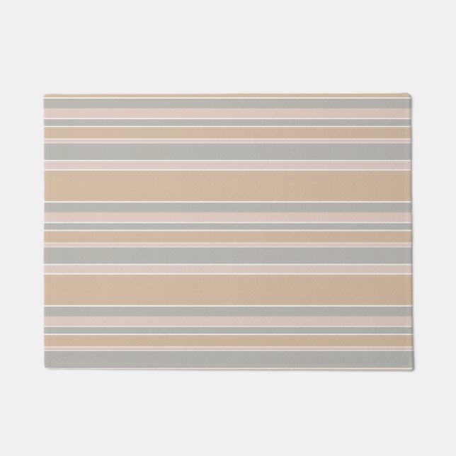 Beige stripes doormat (Front)