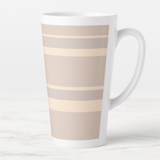 Beige Stripes Latte Mug (Right)