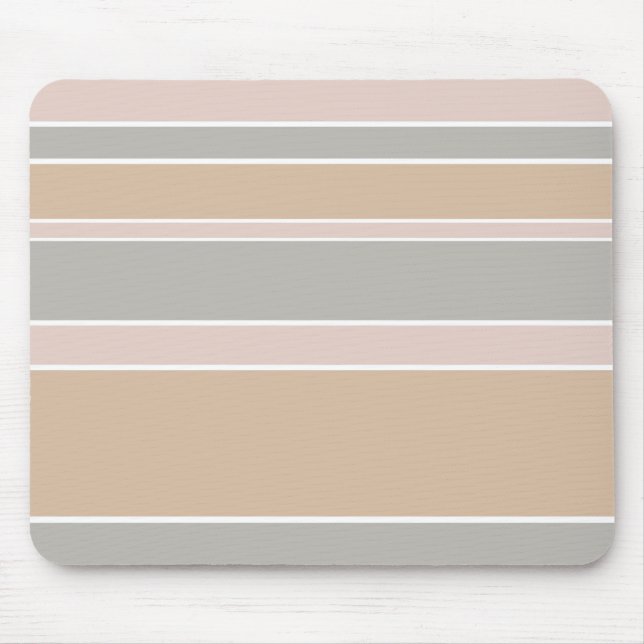 Beige stripes mouse mat (Front)
