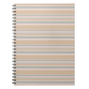 Beige stripes notebook