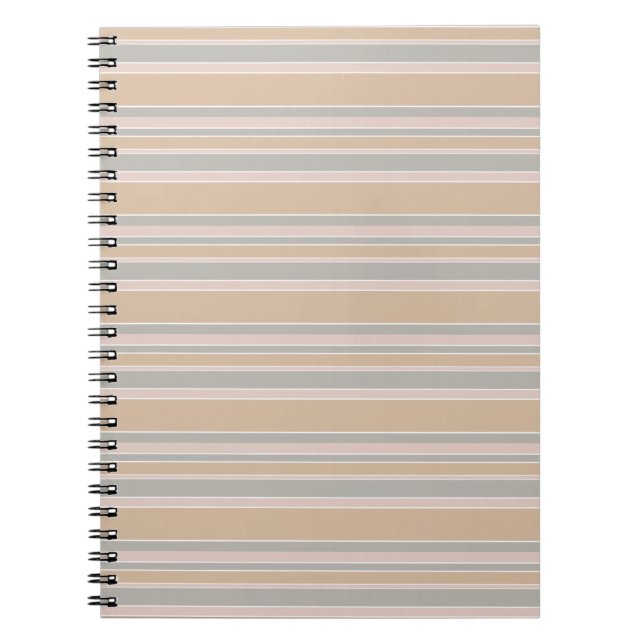 Beige stripes notebook (Front)