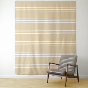 Beige Stripes Pattern tapestries