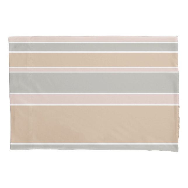 Beige stripes pillowcase (Front)
