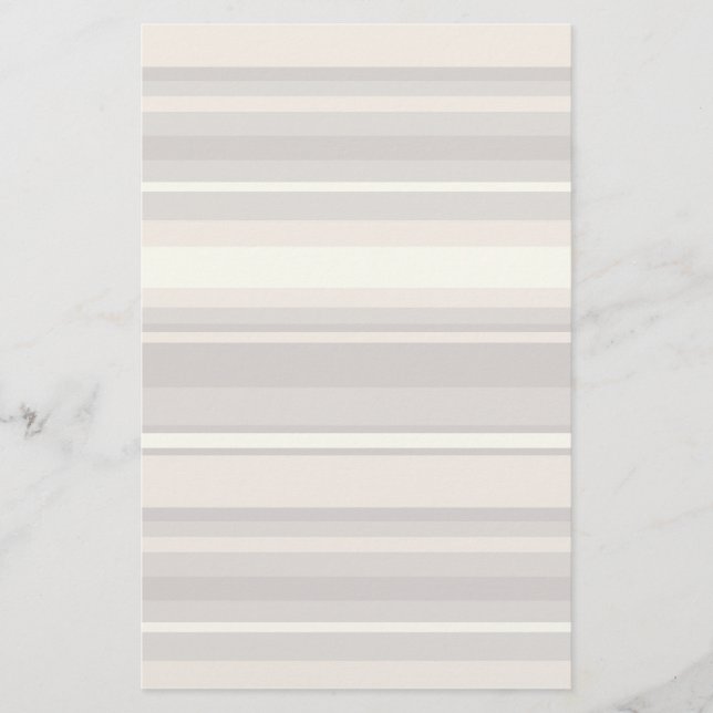 Beige stripes stationery (Front)