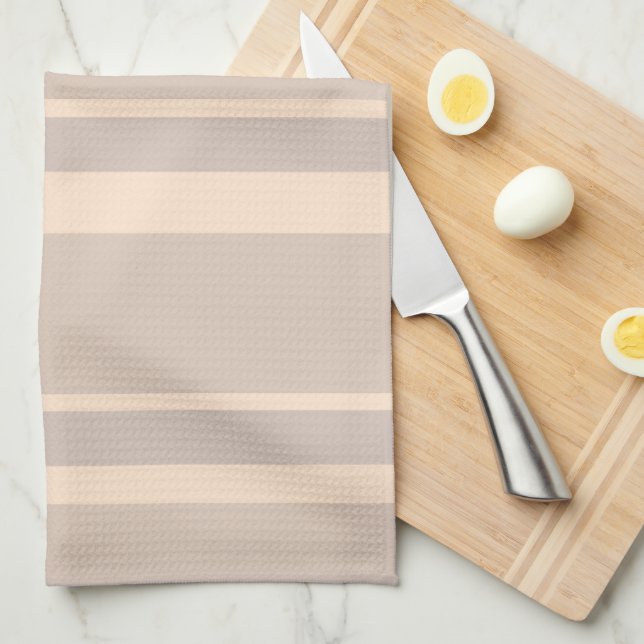 Beige Stripes Tea Towel (Quarter Fold)