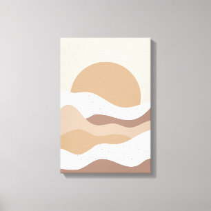 Beige Sun Boho Wall Art – Minimalist Poster