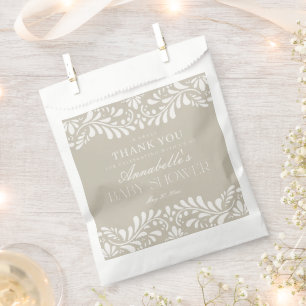 Beige Talavera Tile Fiesta Baby Shower Dessert Favour Bags