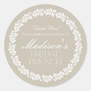 Beige Talavera Tile Spanish Fiesta Bridal Brunch Classic Round Sticker