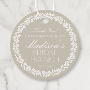 Beige Talavera Tile Spanish Fiesta Bridal Brunch Favour Tags