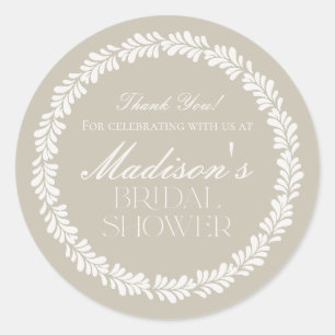 Beige Talavera Tile Spanish Fiesta Bridal Shower Classic Round Sticker