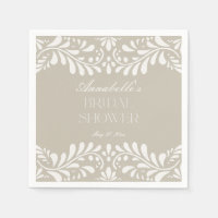 Beige Talavera Tile Spanish Fiesta Bridal Shower