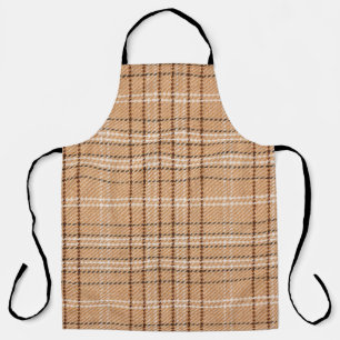beige tartan background a checked plaid weave patt apron
