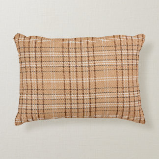 beige tartan background a checked plaid weave patt decorative cushion