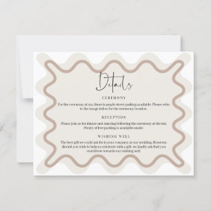 Beige Taupe Wavy Border Details Enclosure Card