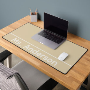 Beige Teacher Desk Mat