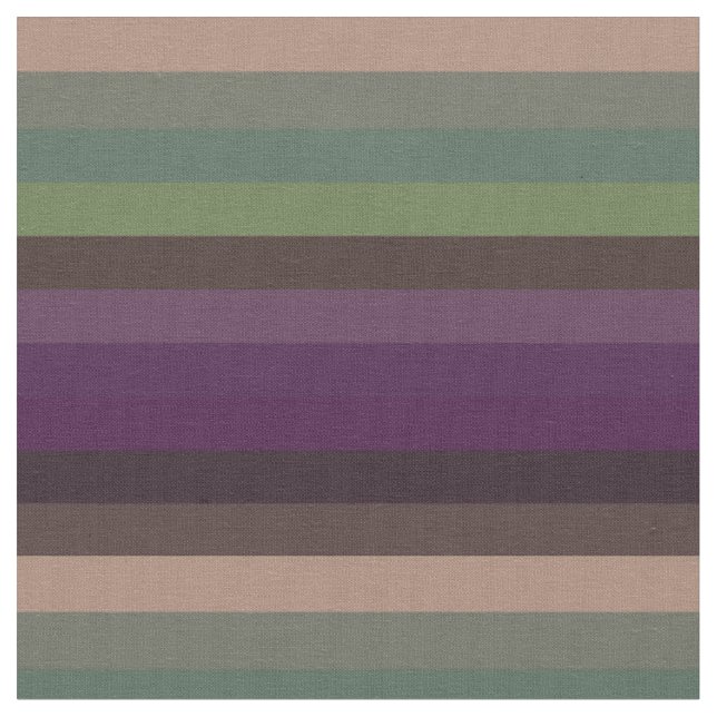 Beige, Teal & Plum Neutrals stripes Fabric (Close Up)