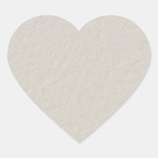 Beige textured paper accessories you can customise heart sticker (Front)