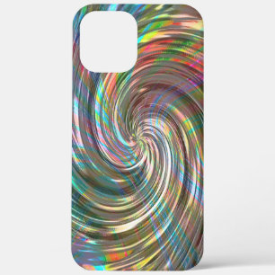 Beige to lilac blue pearly or metallic swirl  iPhone 12 pro max case