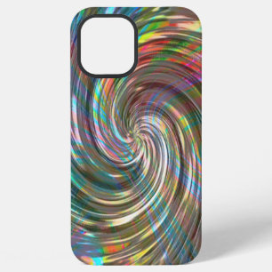 Beige to lilac blue pearly or metallic swirl  iPhone 12 pro max case