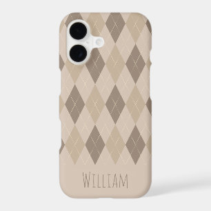 Beige Tones Argyle Pattern iPhone 7/8 Case