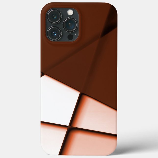 Beige trapeze rectangle under dark brown sheet     Case-Mate iPhone case (Back)