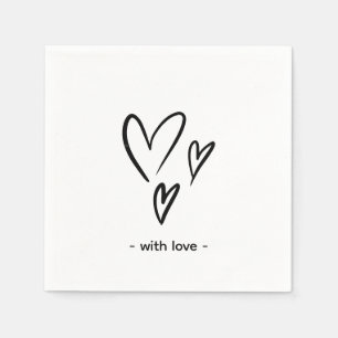 Beige Valentine's Day Napkins