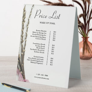 Beige Vintage Floral Makeup Price List